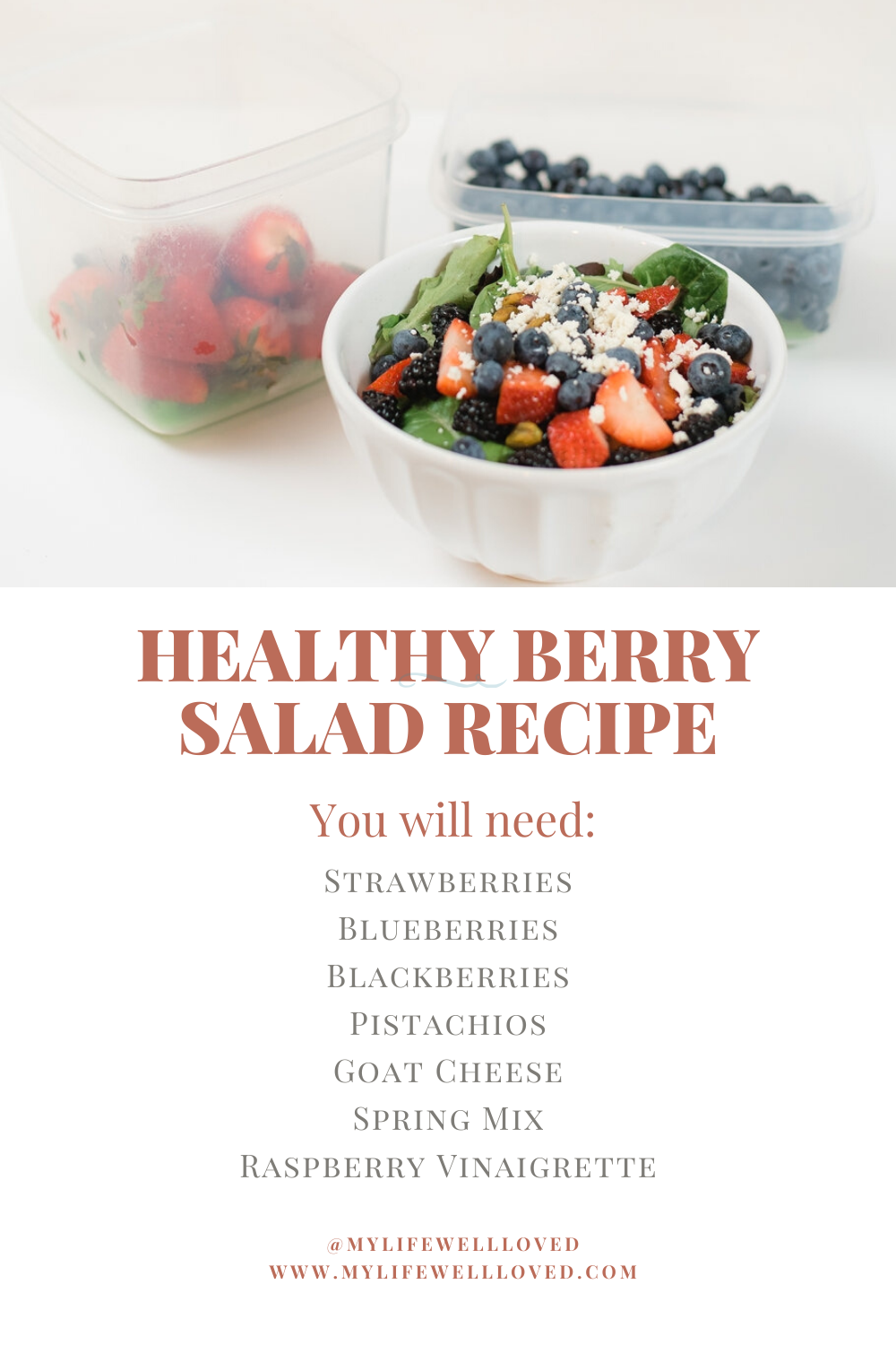 Healthy Berry Salad Recipe by Alabama Health + Food blogger, Heather Brown // My Life Well Loved