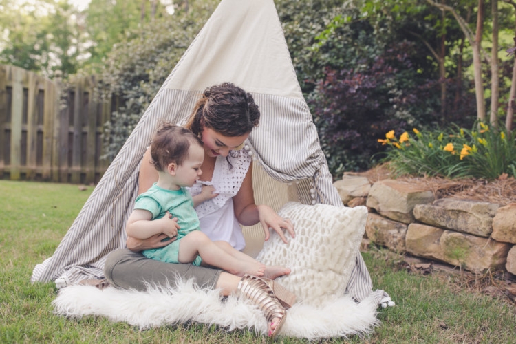 E & E Teepee // Toddler Gift Ideas // Olive green moto legging pants // Littles Style: Mom and Baby Fashion // Style tips from Heather Brown of MyLifeWellLoved.com