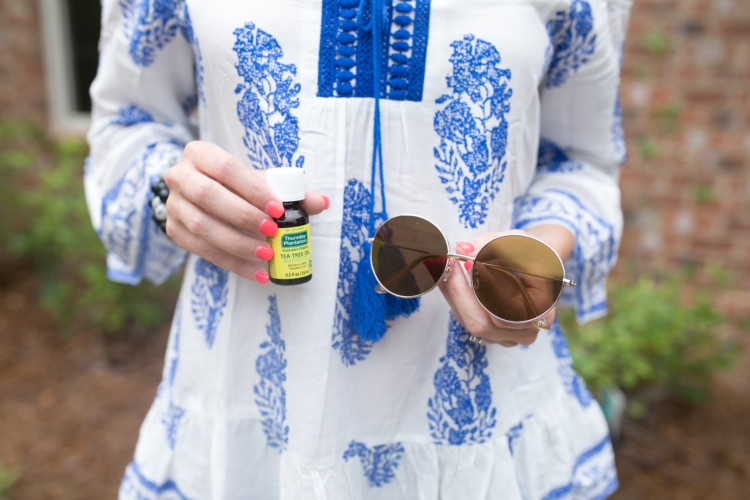 Natural Remedies for Allergy Relief from Heather of MyLifeWellLoved.com // round sunglasses // Thursday Plantation Tea Tree Oil