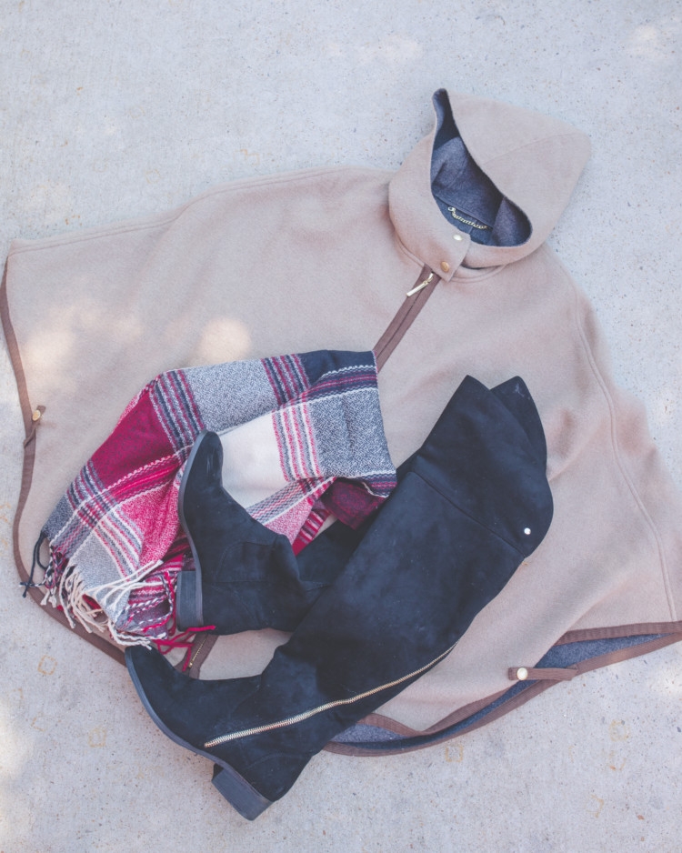 Poncho scarf and boots for fall! Mom-Friendly Nordstrom Anniversary Sale Picks from Heather of MYLifeWellLoved.com