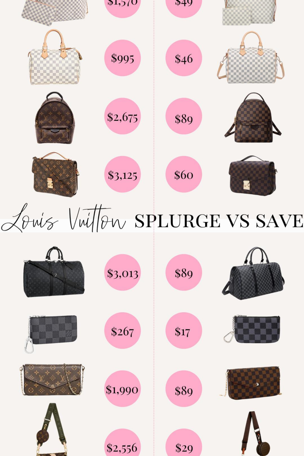 These LV dupes are the perfect - Bella Marie Boutique