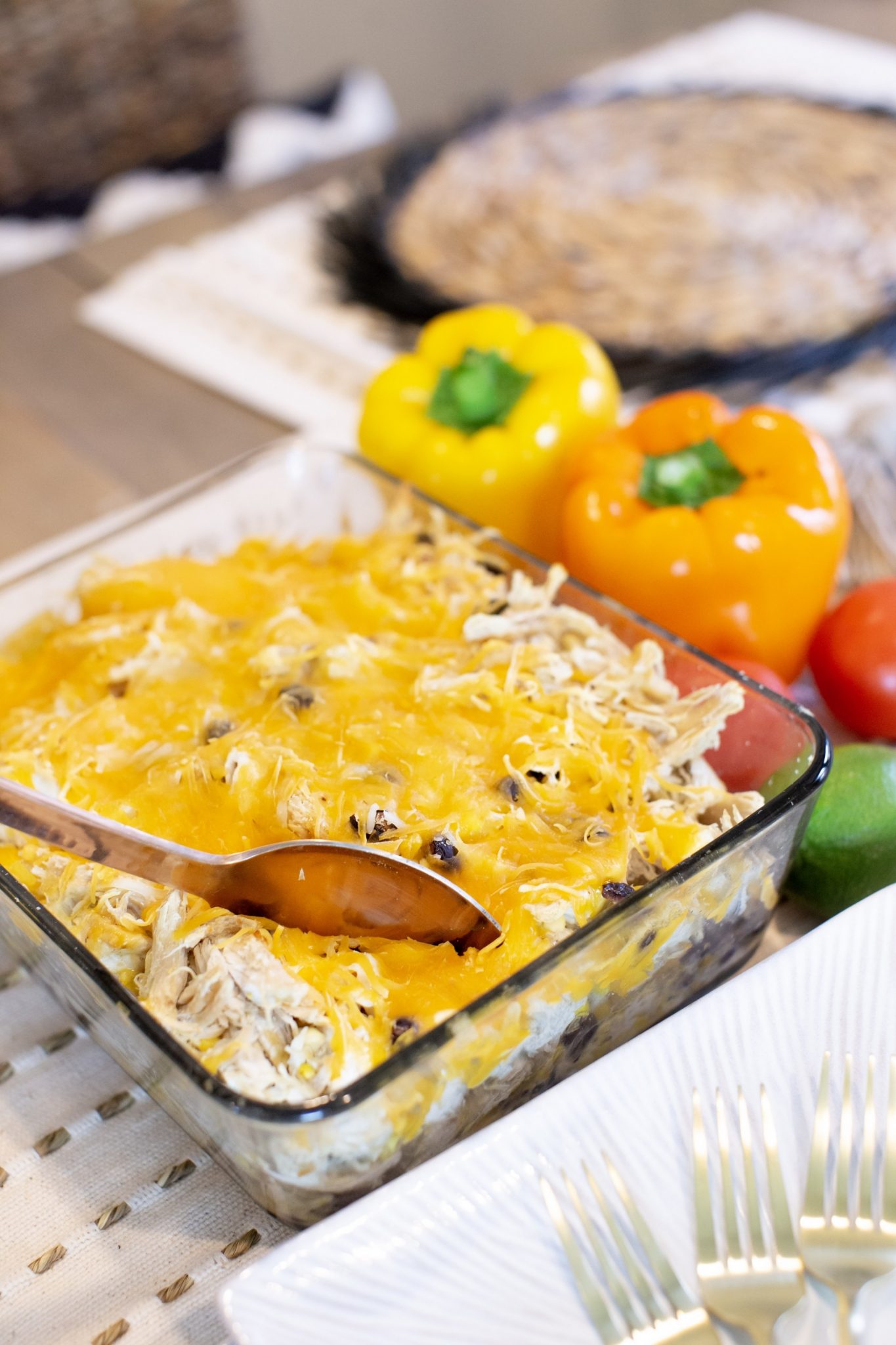 Easy Mexican Chicken Casserole by Alabama Food + Lifestyle blogger, Heather Brown // My Life Well Loved