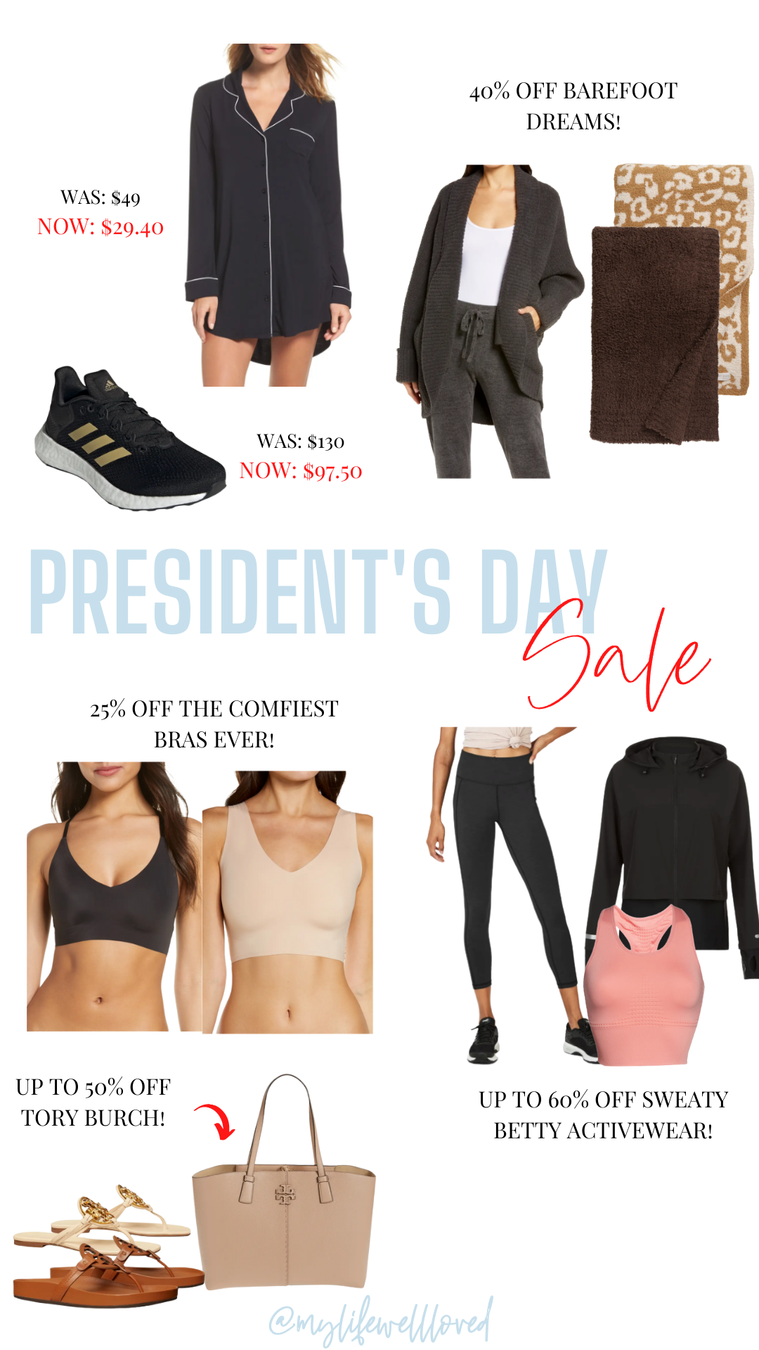 Fashion + Lifestyle blogger, My Life Well Loved, shares her finds from President's Day sales! Check it out here!