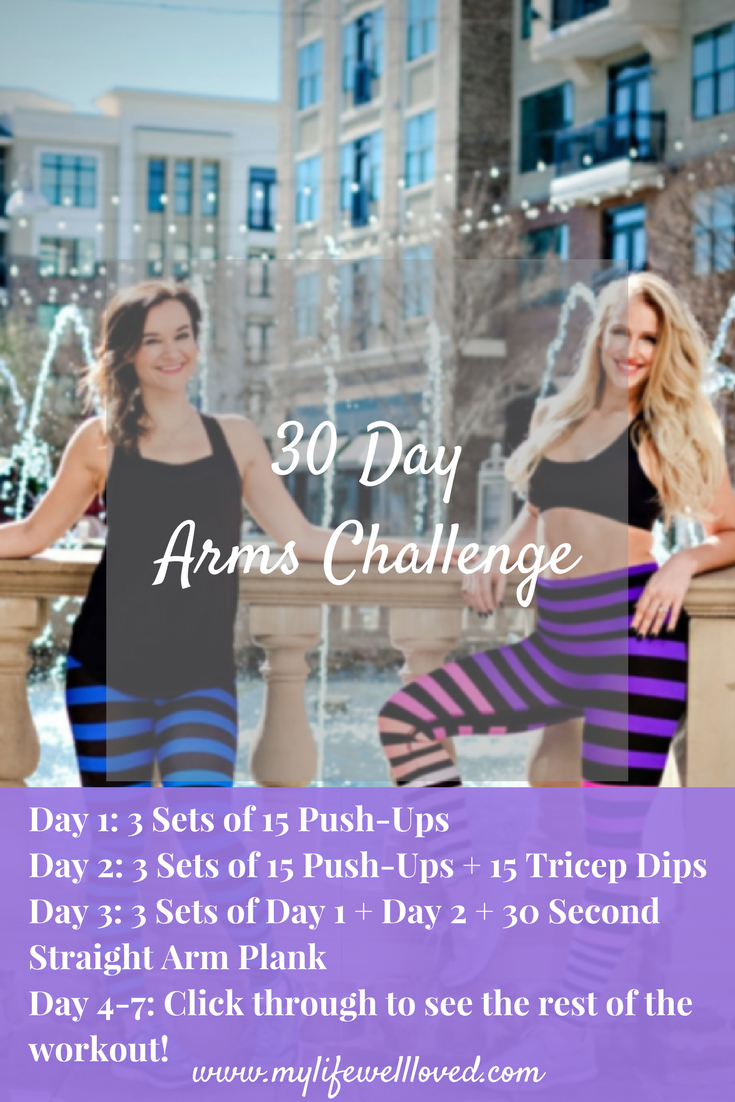 30 Day Arms Challenge by Alabama Blogger, Heather Brown with My Life Well Loved #fitness #challenge #workout