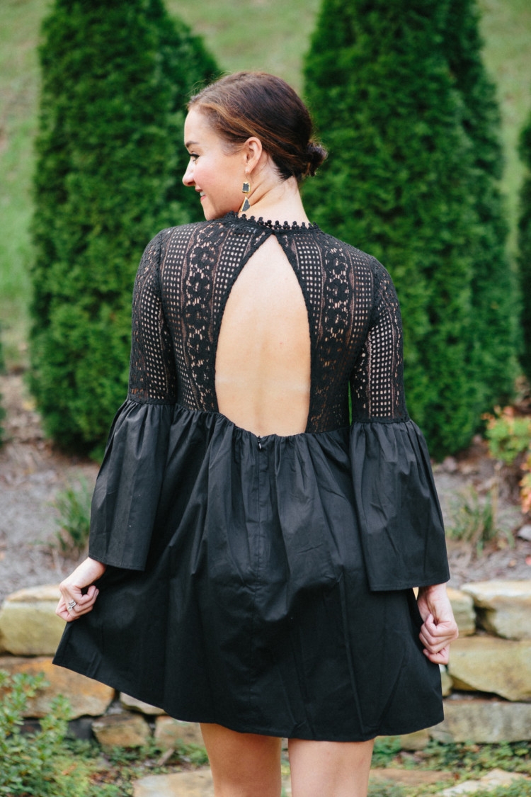 Winter Dresses for the Mom on the Go from Alabama Blogger Heather of MyLifeWellLoved.com // cutout back detail