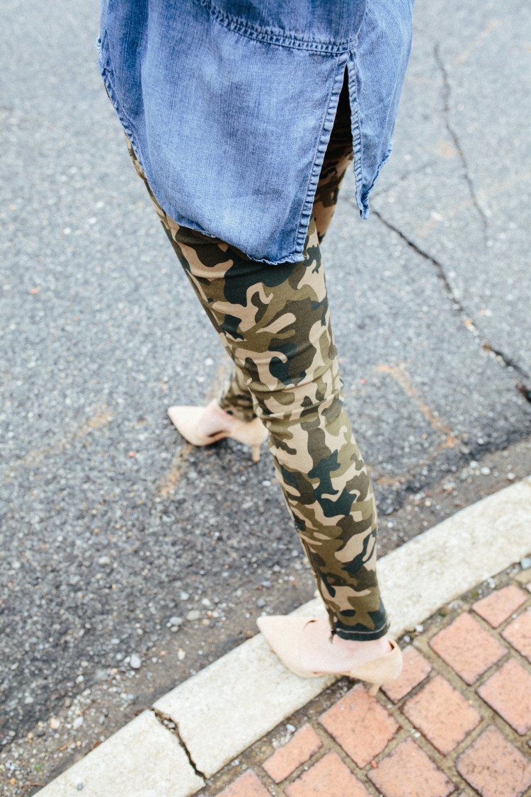 How to Style Camo two different ways from Heather Brown of MyLifeWellLoved.com // Camo Pants // Camo Dress style ideas // Camo Fashion // Mom Style
