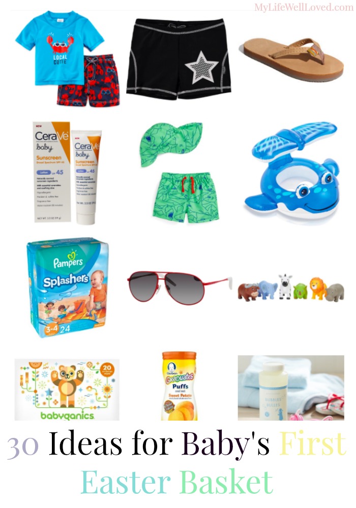 Easter Basket Ideas for 6 Month Old to One Year with shoppable links included