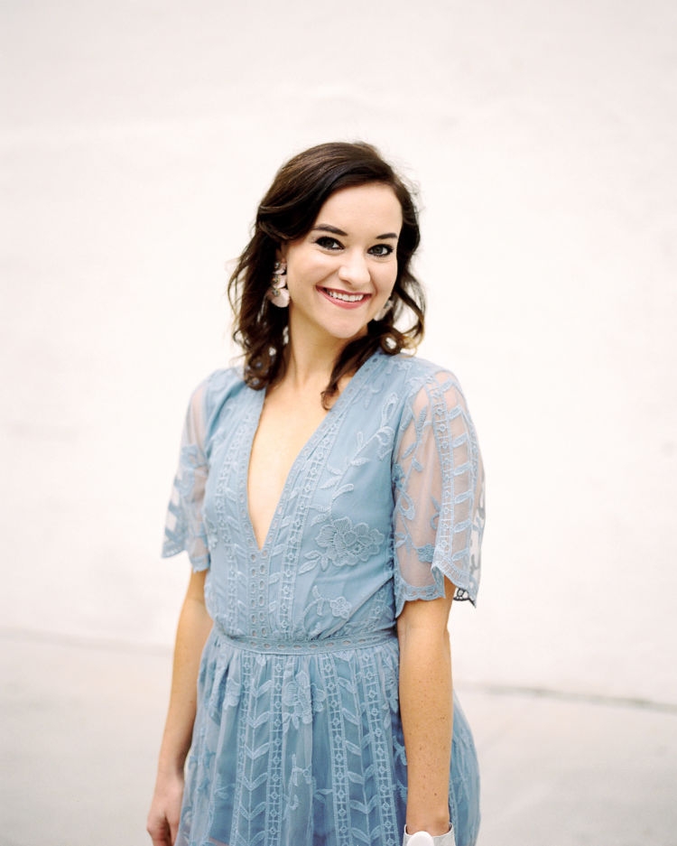 Fourteen Weeks Pregnant Update from Alabama mom blogger Heather of MyLifeWellLoved.com // blue lace dress / photo shoot styling #pregnancy #lacedress #pregnancyannouncement