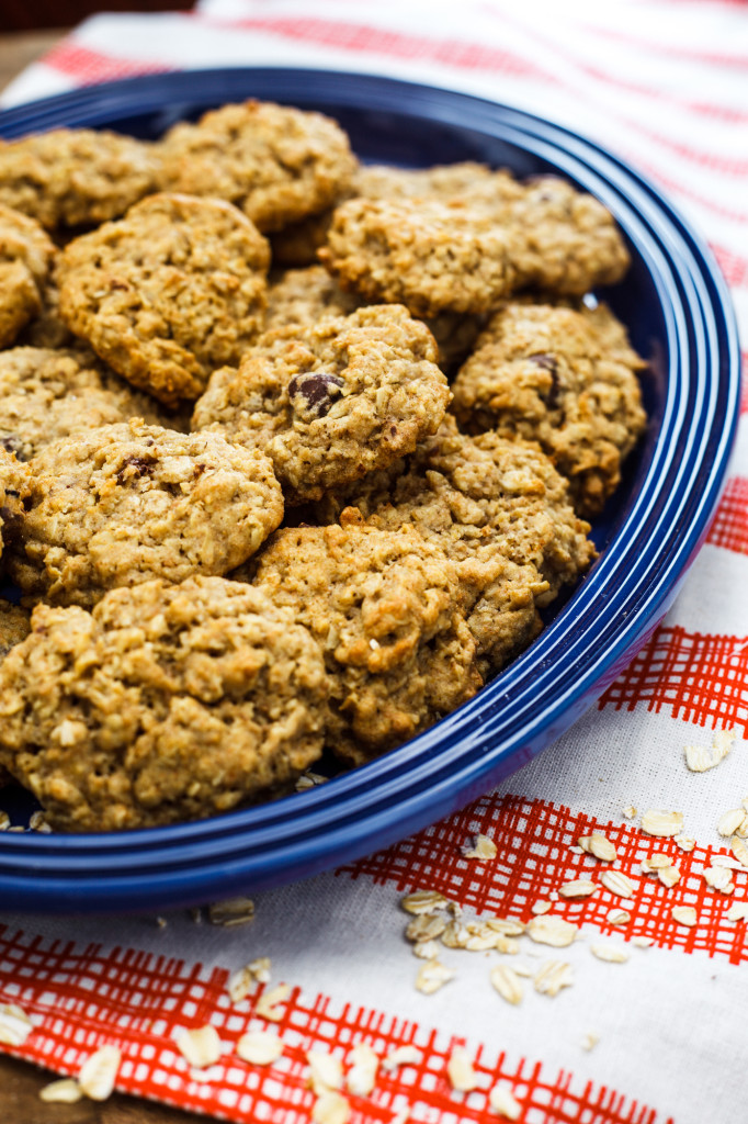 Oatmeal Dark Chocolate Cookies: Made with whole wheat and dark chocolate chips to up the health ante