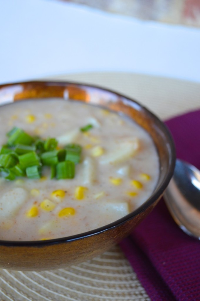 Vegan Clean Eating Corn Chowder: Less calories than traditional chowder and still so delicious!