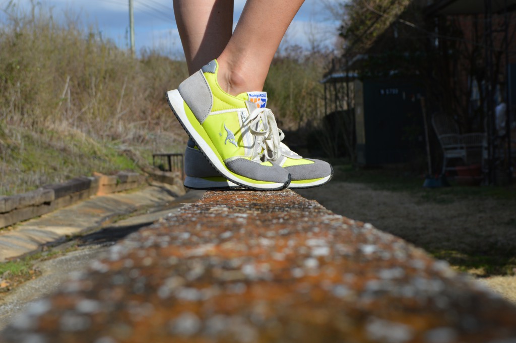 Bright workout shoes