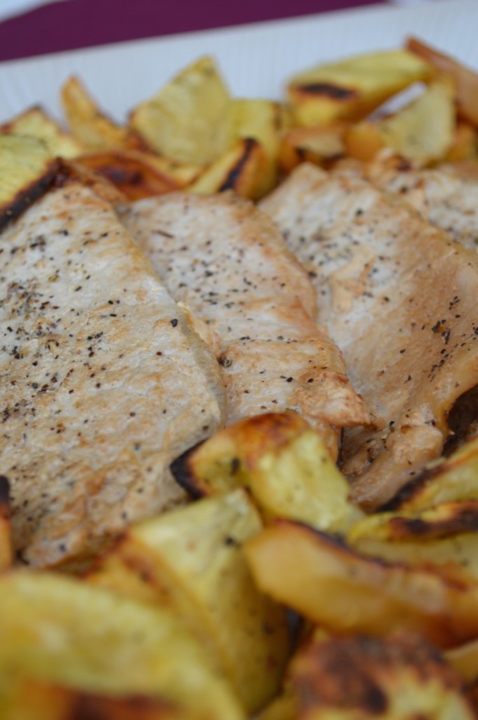 My Life Well Loved: Pork Chops with Roasted Apples & Sweet Potatoes