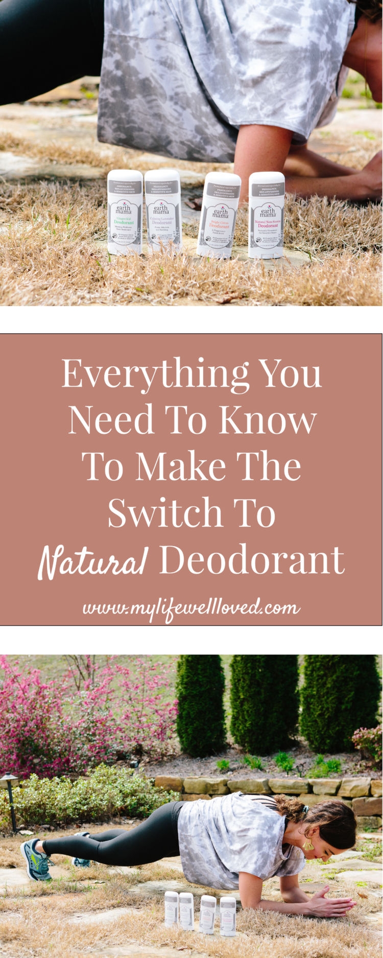 Everything you need to know to make the switch to natural deodorant (including how to detox your arm pits) and the best natural deodorant I've found. Earth Mama Organic deodorant #NaturalDeodorant #athleisure #workout