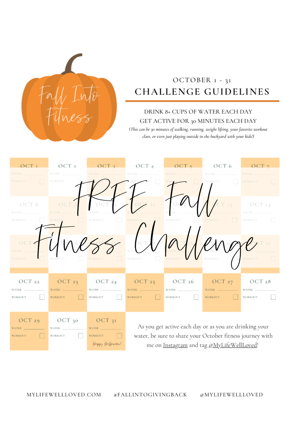 Fall Into Fitness: The Ultimate Fall Fitness Challenge For The Busy Mom On The Go by Alabama Health + Fitness blogger, My Life Well Loved.