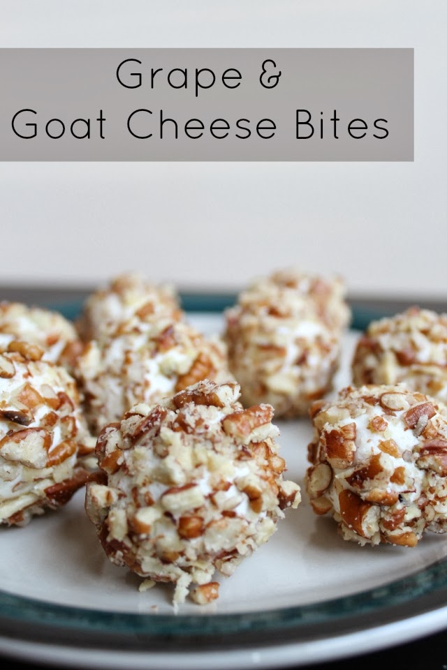 Healthy Appetizers: Grape and Goat Cheese Bites recipe from Heather of MyLifeWellLoved.com