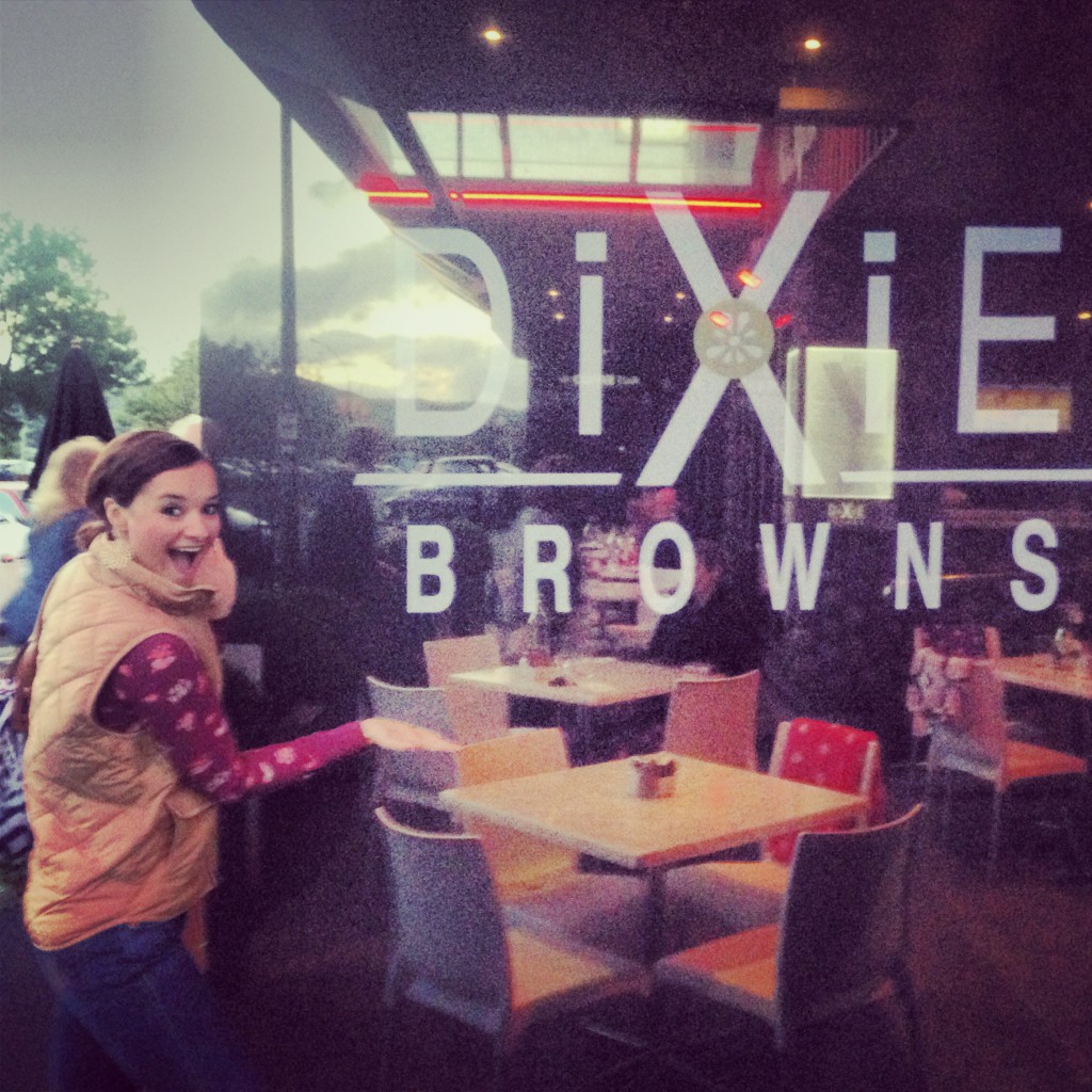 We thought this was hilarious since we're from Dixie (The South) and our last name is Brown. Too perfect & the food was hearty and delicious!