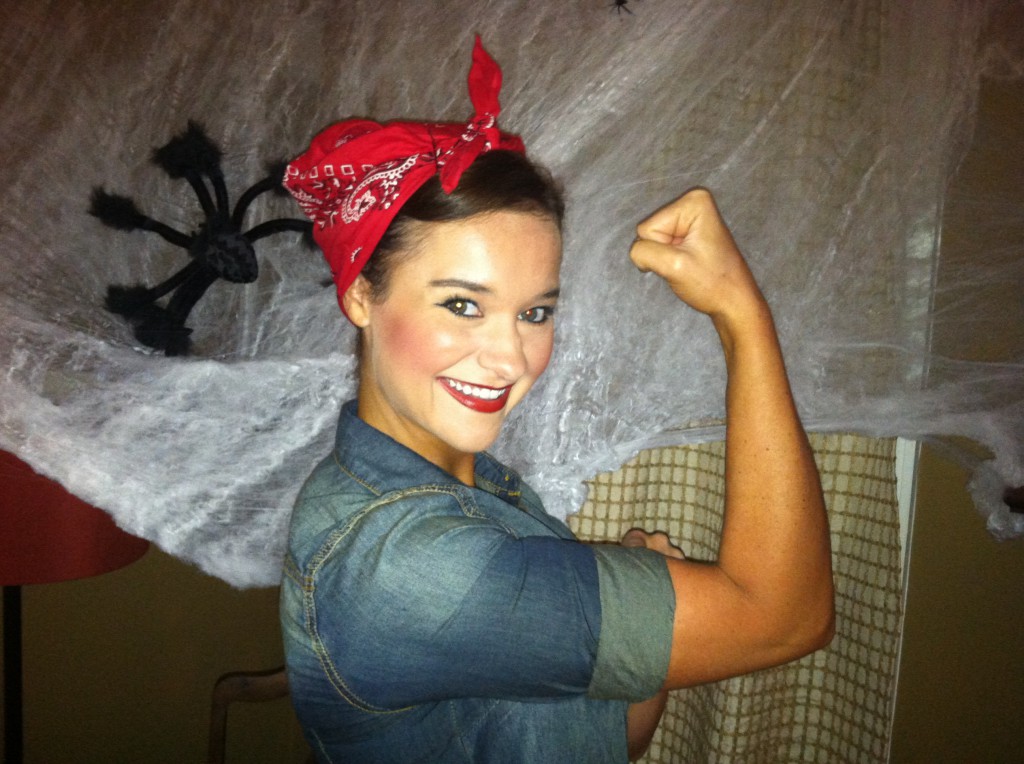 DIY Rosie the Riveter Halloween Costume Idea - Easy Halloween Costume: Rosie the Riveter Costume by Alabama lifestyle blogger My Life Well Loved