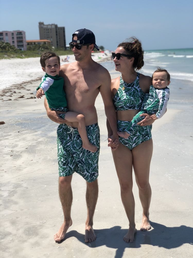 letter to my 4 Year Old // mylifewellloved.com Leyton Eric Heather and Finn Tampa matching bathing suits