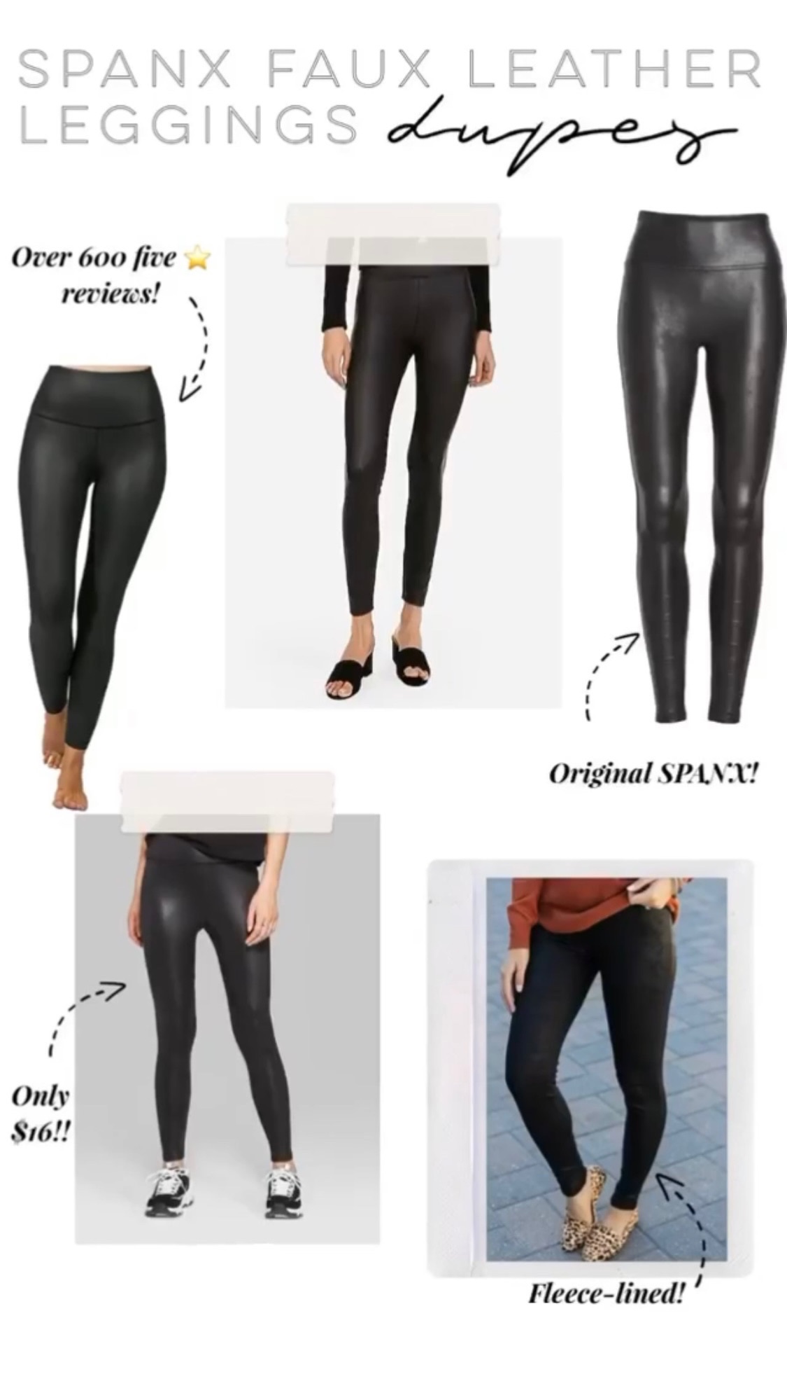 Spanx Faux Leather Leggings Dupes On  - Healthy By Heather Brown