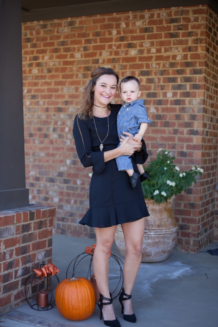 Winter Little Black Dress || Winter Dress || Party Dress || Work Party Dress || Church Dress from fashion blogger Heather Brown of MyLifeWellLoved.com