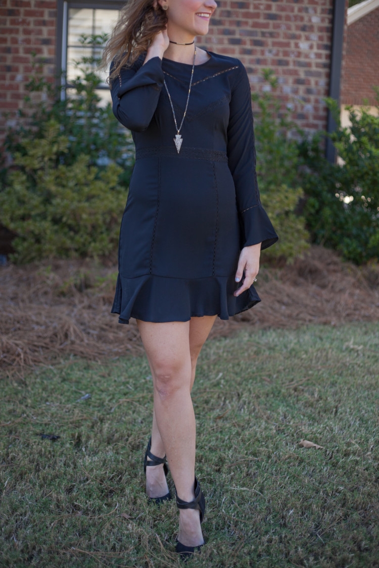 Winter Little Black Dress || Winter Dress || Party Dress || Work Party Dress || Church Dress from fashion blogger Heather Brown of MyLifeWellLoved.com