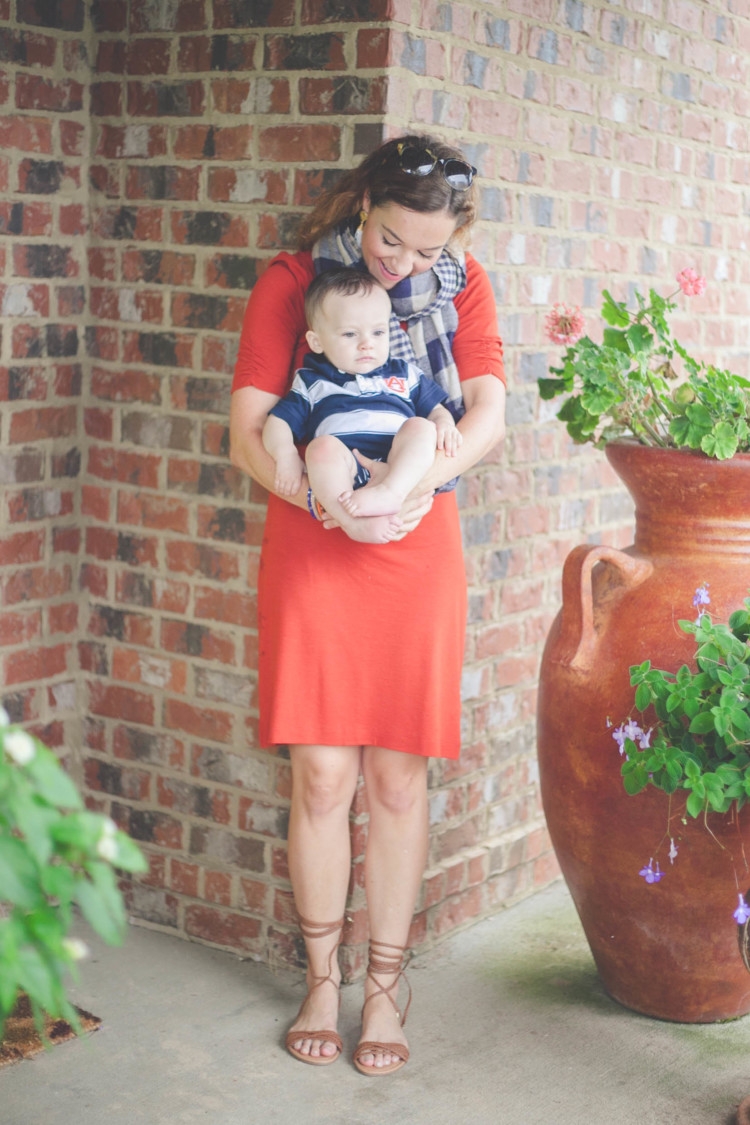 Orange Football Style with Auburn fan Heather Brown of My Life Well Loved