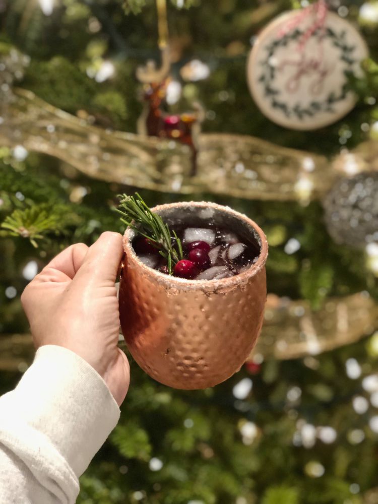 Cranberry Moscow Mule Drink recipe from alabama blogger Heather Brown of MyLifeWellLoved.com // Drink Recipe Cranberry Mule