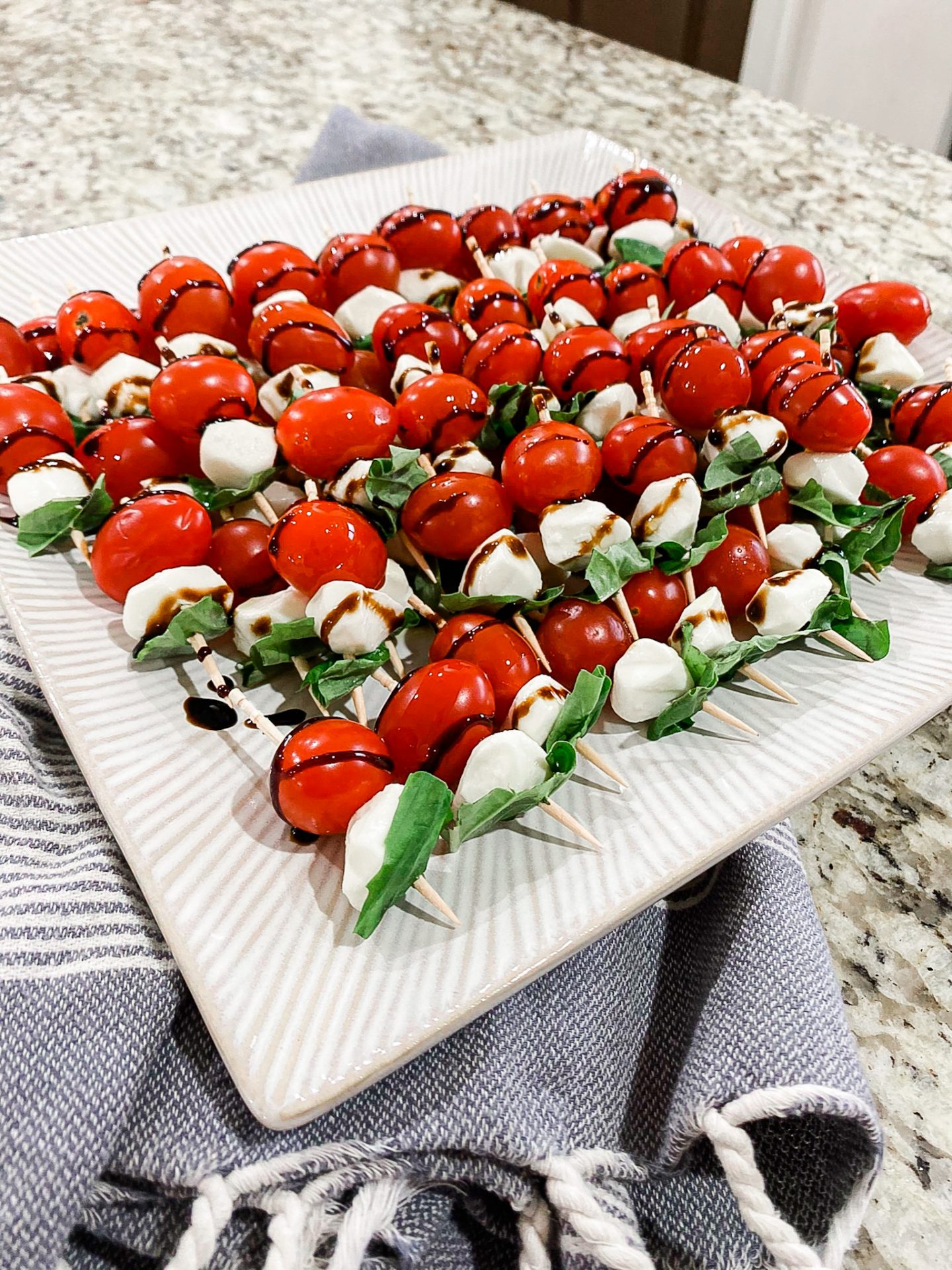 Appetizers: Easy And Quick Caprese Salad Skewers Recipe by Alabama Food + Lifestyle blogger, Heather Brown // My Life Well Loved