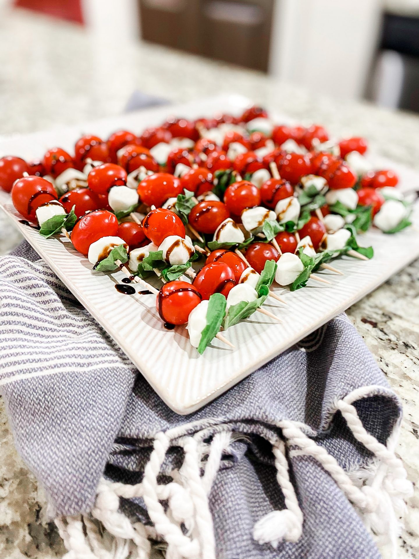 Appetizers: Easy And Quick Caprese Salad Skewers Recipe by Alabama Food + Lifestyle blogger, Heather Brown // My Life Well Loved