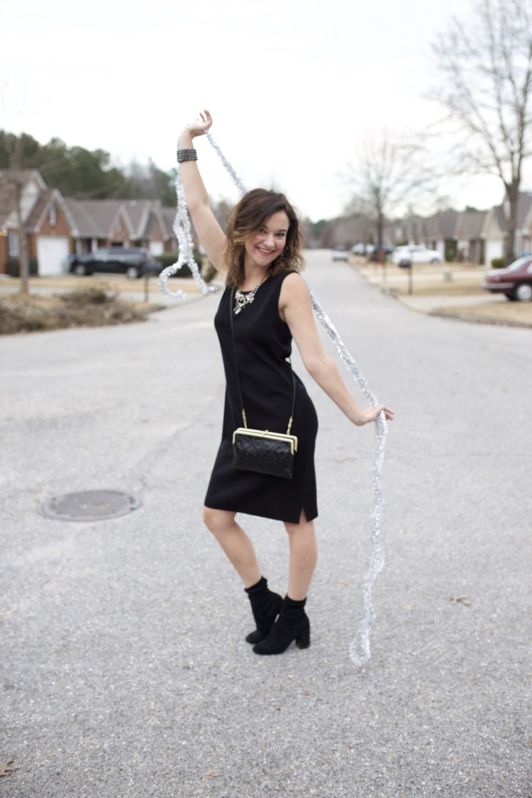 Christmas Eve Service Outfit Idea // Cute Winter Church Ideas from Alabama Blogger, Heather of MyLifeWellLoved.com // Church Dress Ideas // Hobo Wallet // Hobo Clutch Purse