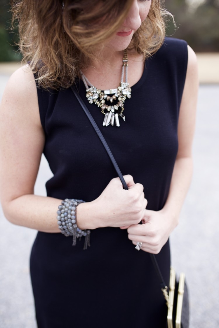 Baublebar // Christmas Eve Service Outfit Idea // Cute Winter Church Ideas from Alabama Blogger, Heather of MyLifeWellLoved.com // Church Dress Ideas // Hobo Wallet // Hobo Clutch Purse