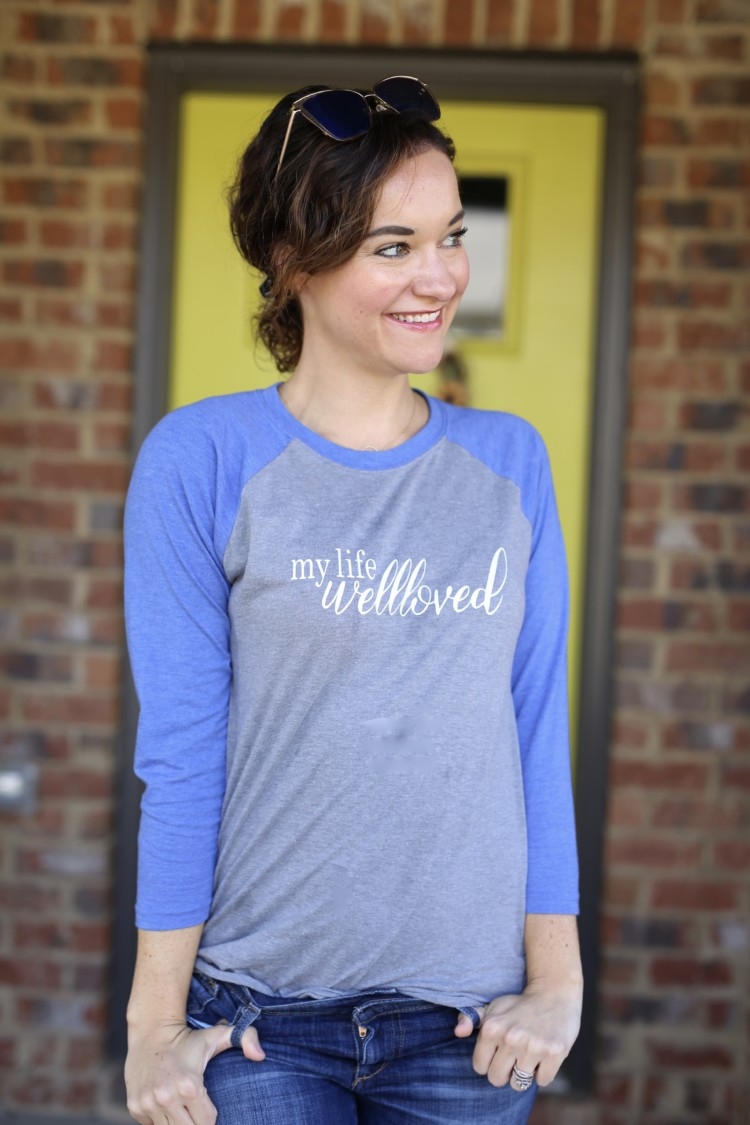 Baseball Tee styled by Alabama Blogger Heather of My Life Well Loved // baseball t-shirt mom style