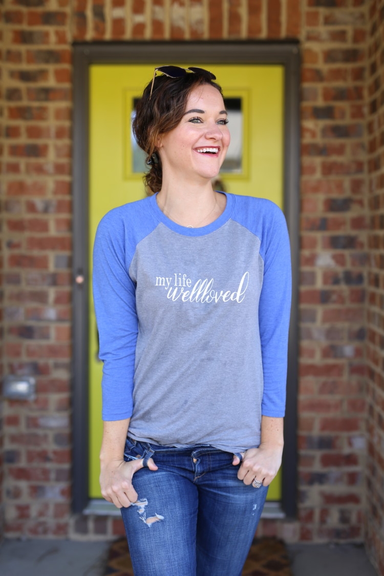 Baseball Tee styled by Alabama Blogger Heather of My Life Well Loved // baseball t-shirt mom style