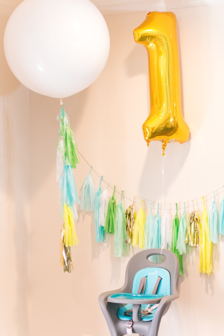 Balloon First Birthday Party Theme from Heather of My Life Well Loved