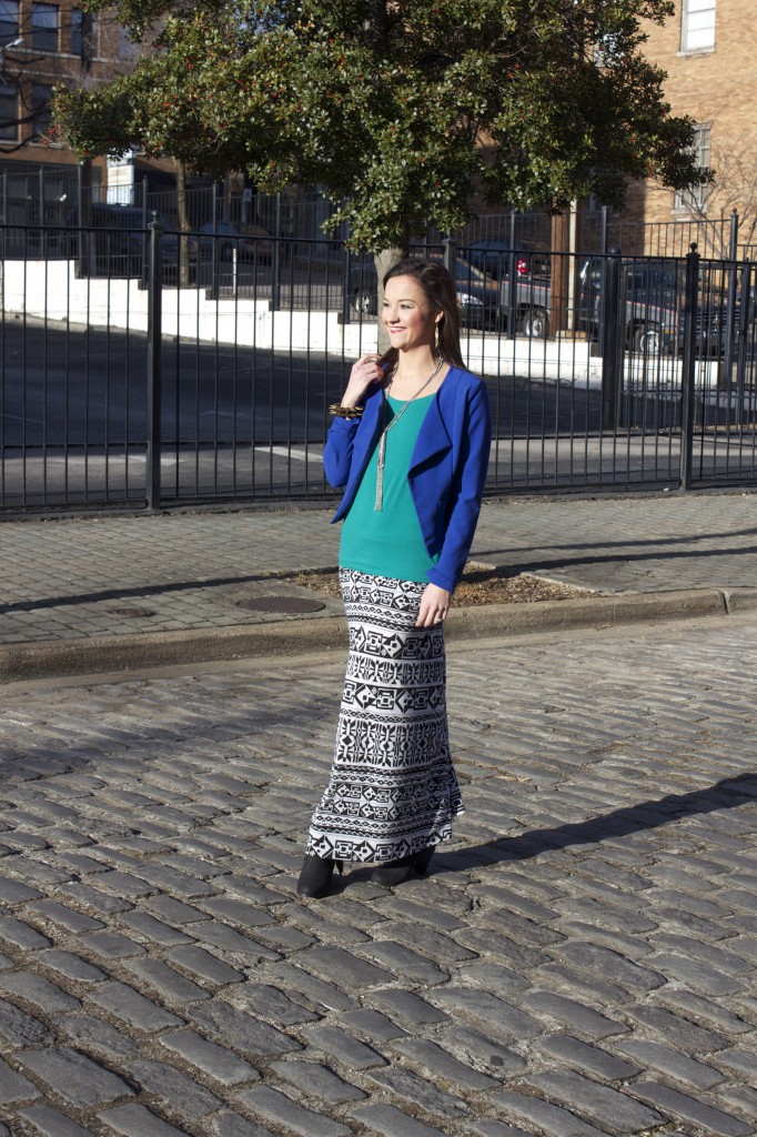 Maxi Skirt in Maxi with Cobalt Blue (Fashion Post)