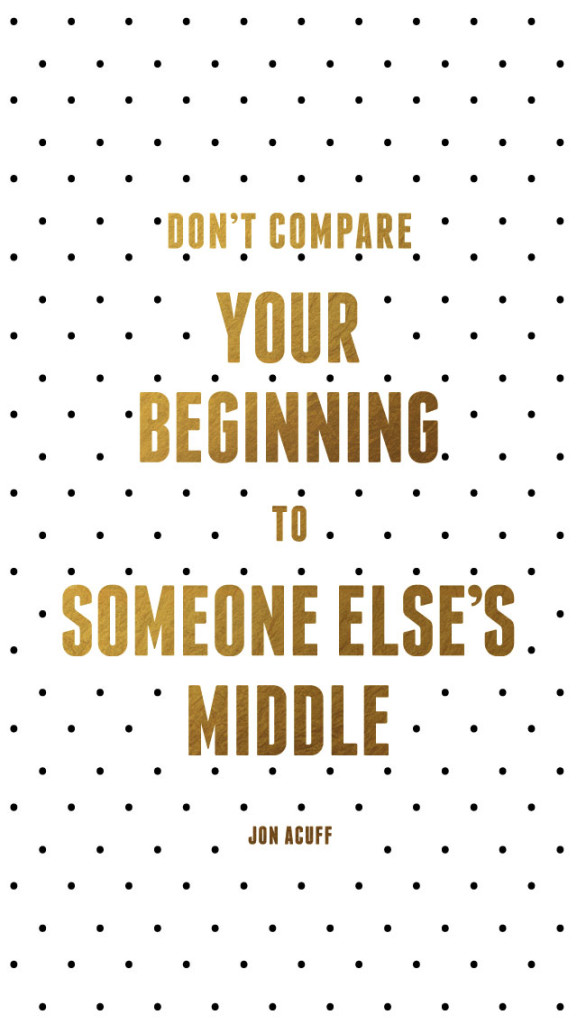 Jon Acuff: Don't compare your beginning to someone else's middle