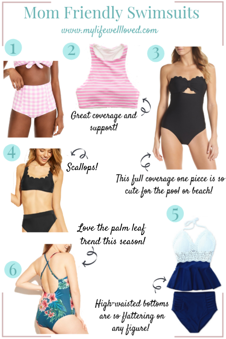 Sharing my favorite swimsuits for moms by Heather Brown at My Life Well Loved // #momfashion #favoriteswimsuits #swimsuitsformoms