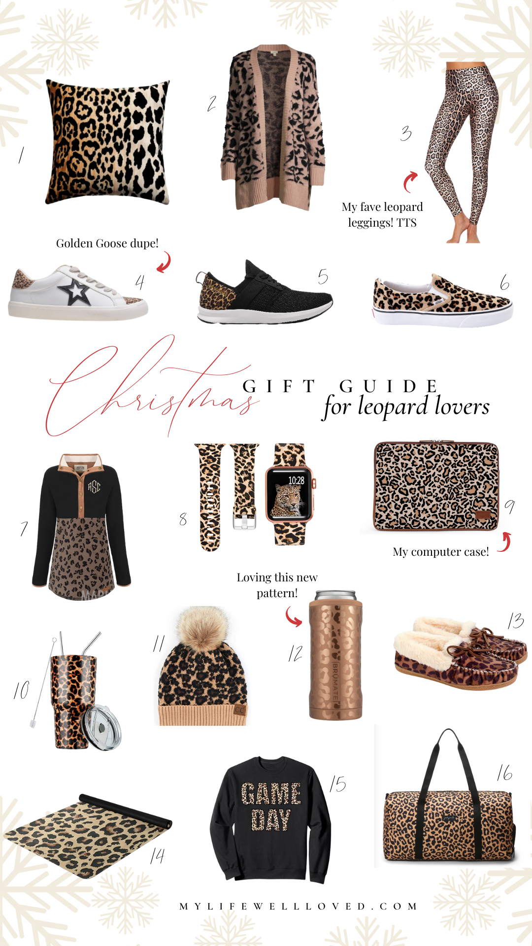 Style + fashion blogger, My Life Well Loved, shares Holiday Shopping: 16 Stylish Leopard Print Gifts for Ladies! Click here to check it out!