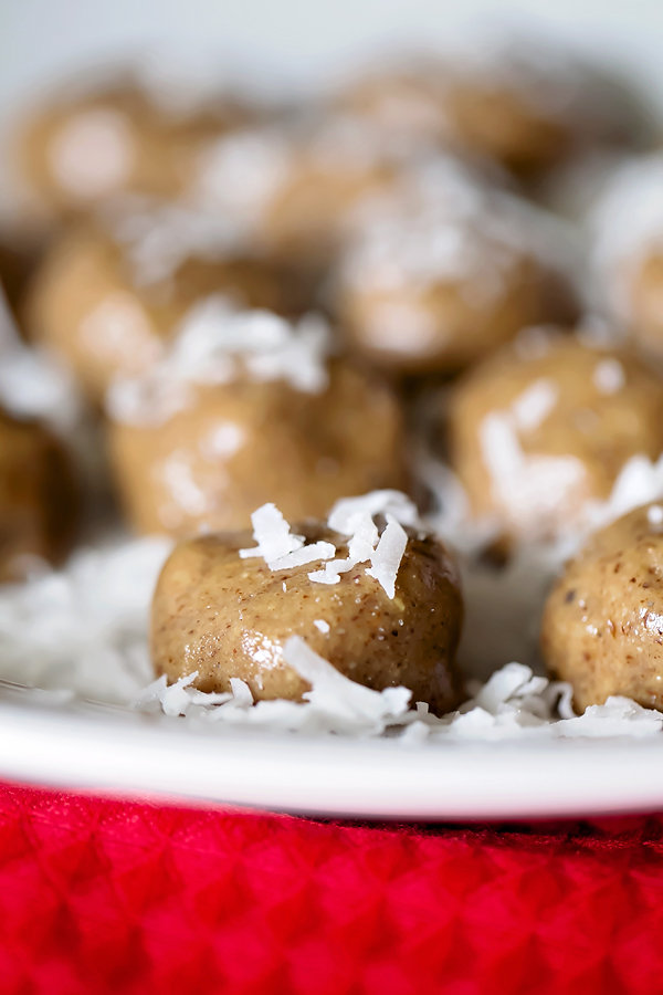 Almond Butter Coconut Protein Balls