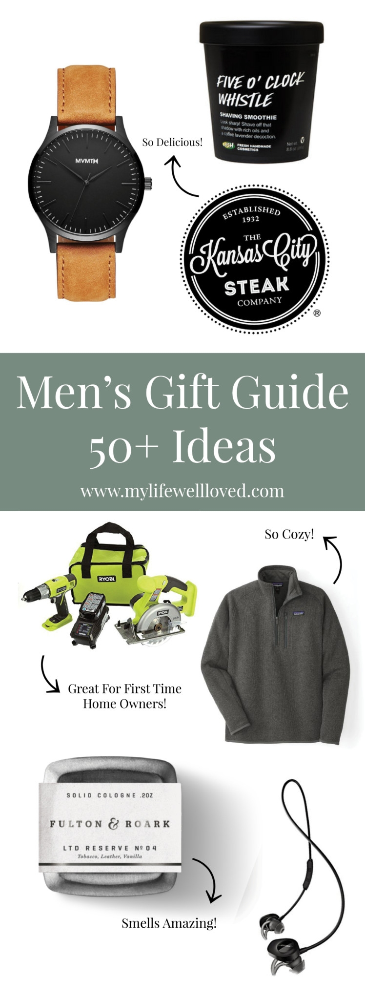 holiday gifts for males // what to get dad // gift ideas for your man // husband gift ideas // dad gift ideas // brother gift ideas | Top Christmas Gifts for Him: 50+ Ideas featured by top Birmingham lifestyle blog My Life Well Loved