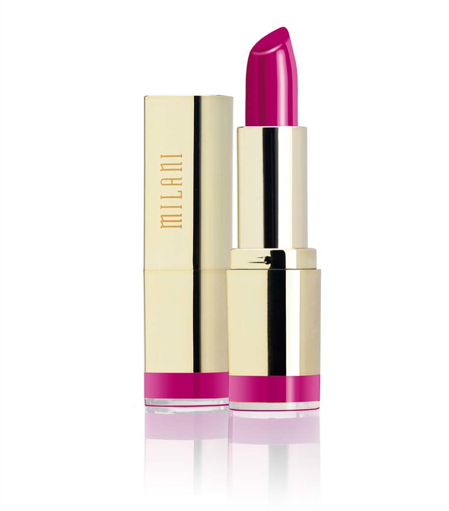 Milani Uptown Mauve: The perfect pop of fuchsia color for a bright and fun evening ahead. The best value lipstick I've found that goes on smooth, feels creamy and lasts a long time. Only around $5!