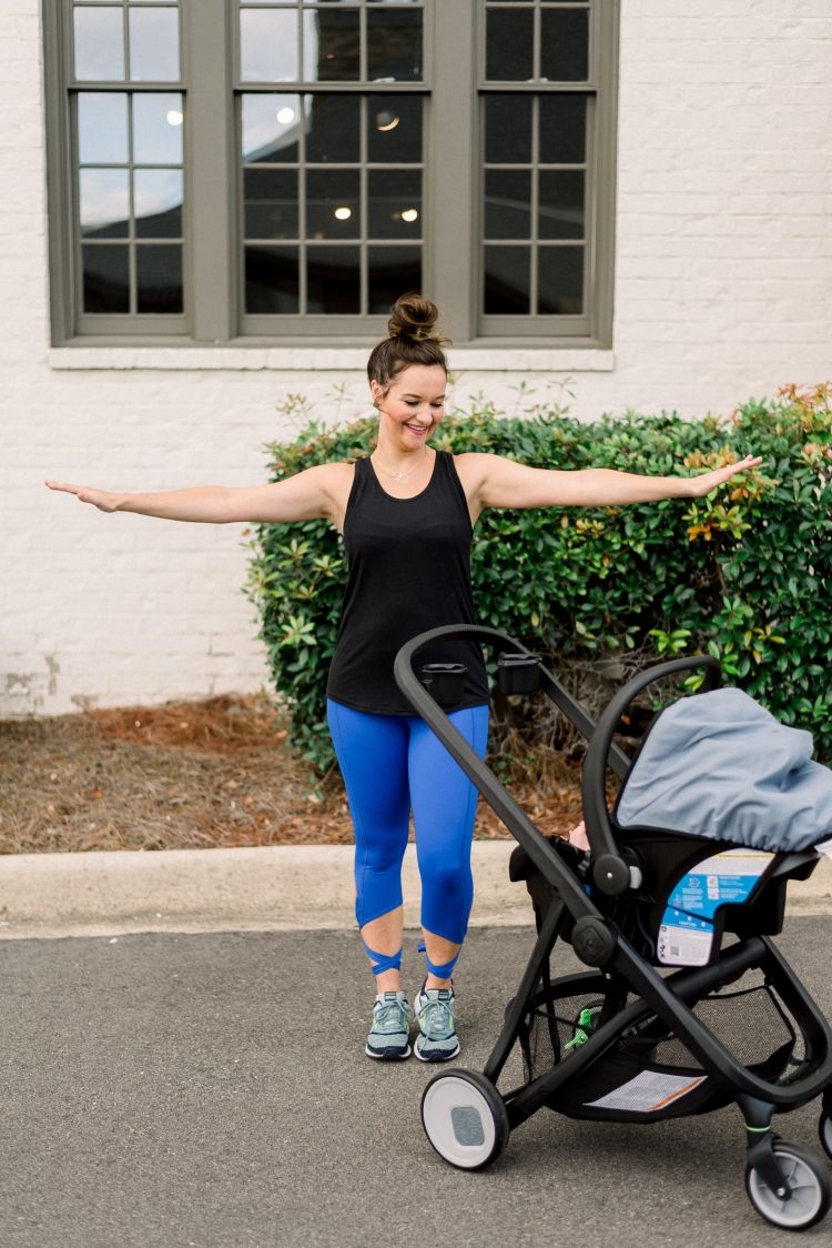 Stroller Workout Video for Postpartum Moms by Heather Brown at MyLifeWellLoved.com // #strollerworkout #workoutvideo #quickworkout #postpartumbody #postpartum #fitmom
