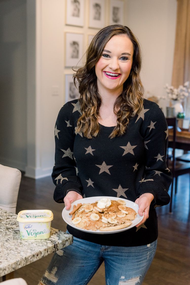 Walnut & Oat Pancake Recipe that is Lightened Up and Easy to Make by Alabama Blogger My Life Well Loved // #healthypancakes #healthybreakfastrecipe #easybreakfast #breakfastrecipes