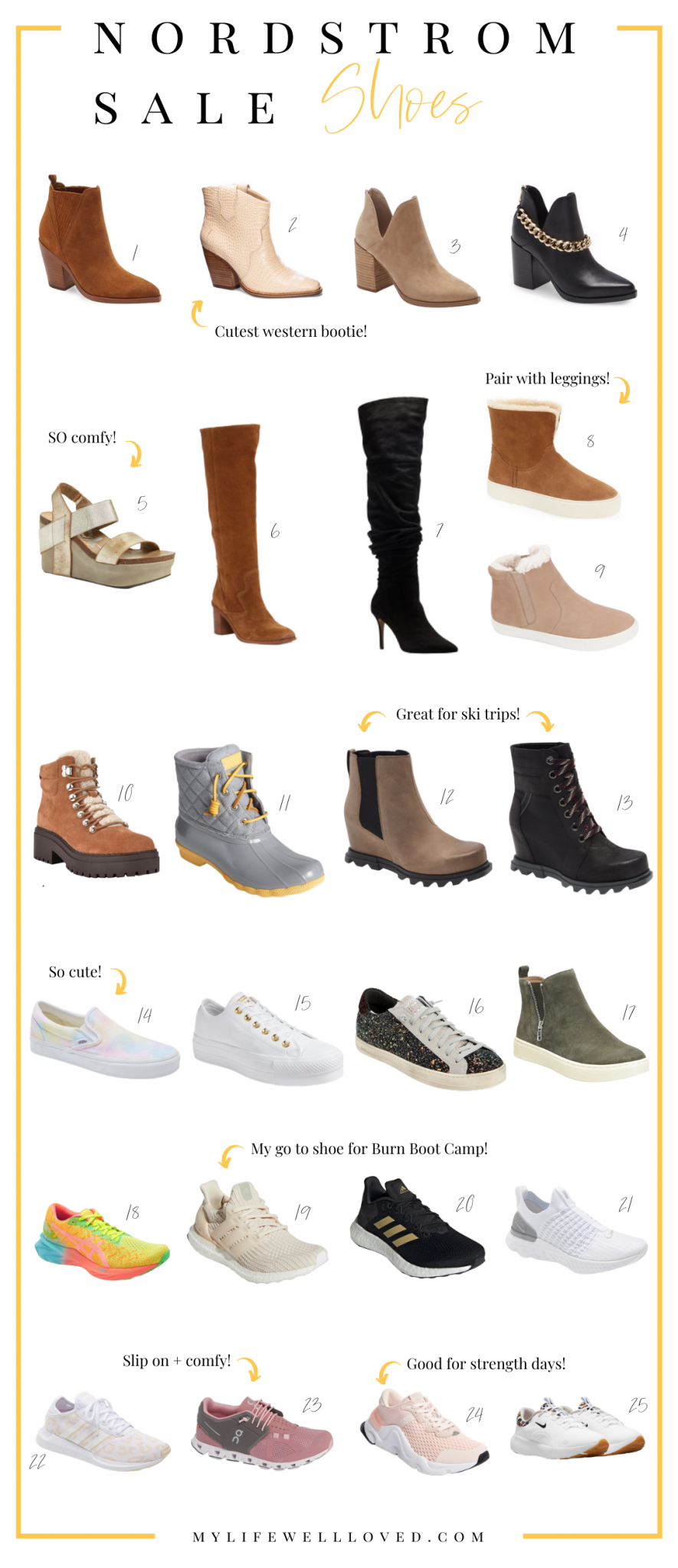 Top 25 Nordstrom Anniversary Sneakers + Boots - Healthy By Heather Brown