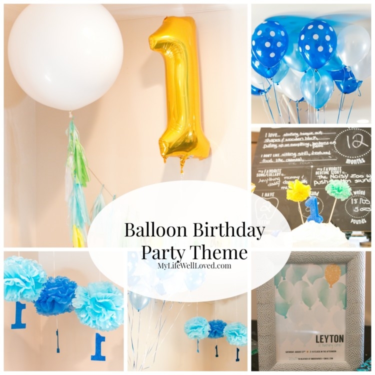Balloon Theme First Birthday Party Theme from Heather of My Life Well Loved
