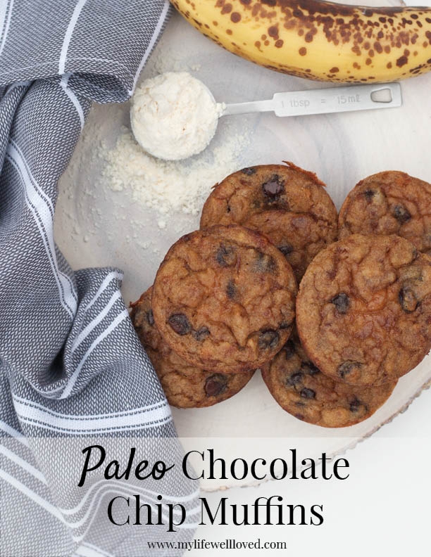 Paleo Chocolate Chip Muffins from Heather Brown of My Life Well Loved - Halloween Tricks and Treats: Paleo Chocolate Chip Muffins by Alabama foodie blogger My Life Well Loved // paleo // recipes // chocolate chip // healthy paleo // healthy // muffins // 