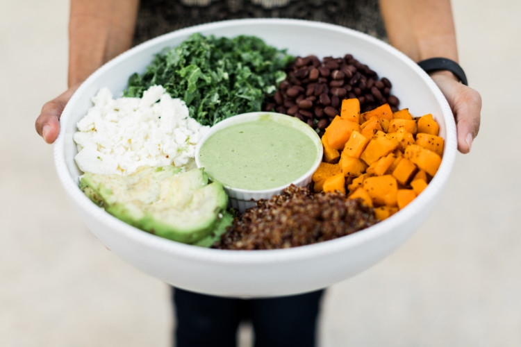 Superfood Salad with Cilantro Avocado Dressing on Heather's blog, MyLifeWellLoved.com Easy Clean Eating Salad to serve a crowd!