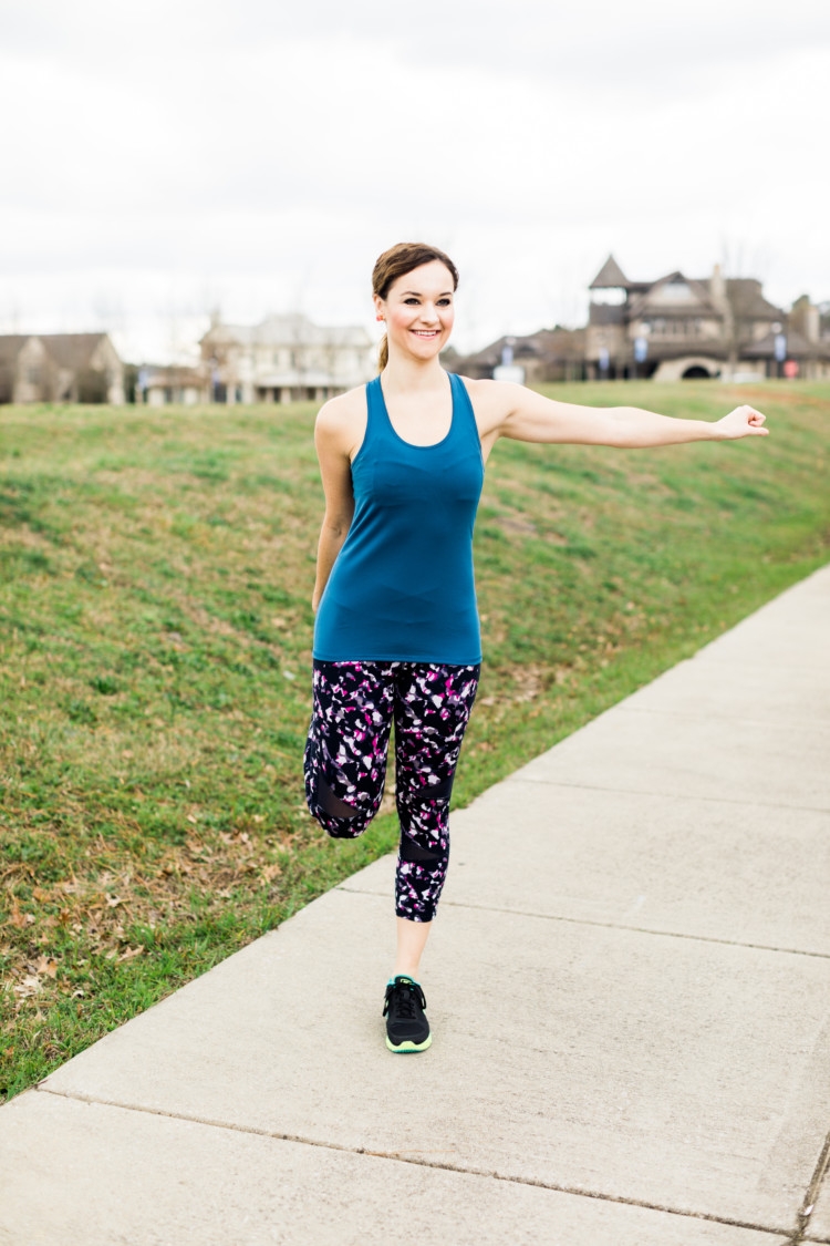 Paleo Challenge: Mom Fitness Athleisure Look + Stretching: Yummie Athletic Wear from Heather of MyLifeWellLoved.com