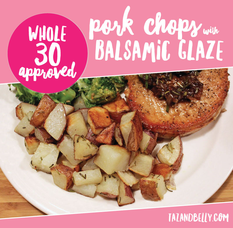 Whole30 Pork Chops and Balsamic Glaze by AL blogger My Life Well Loved