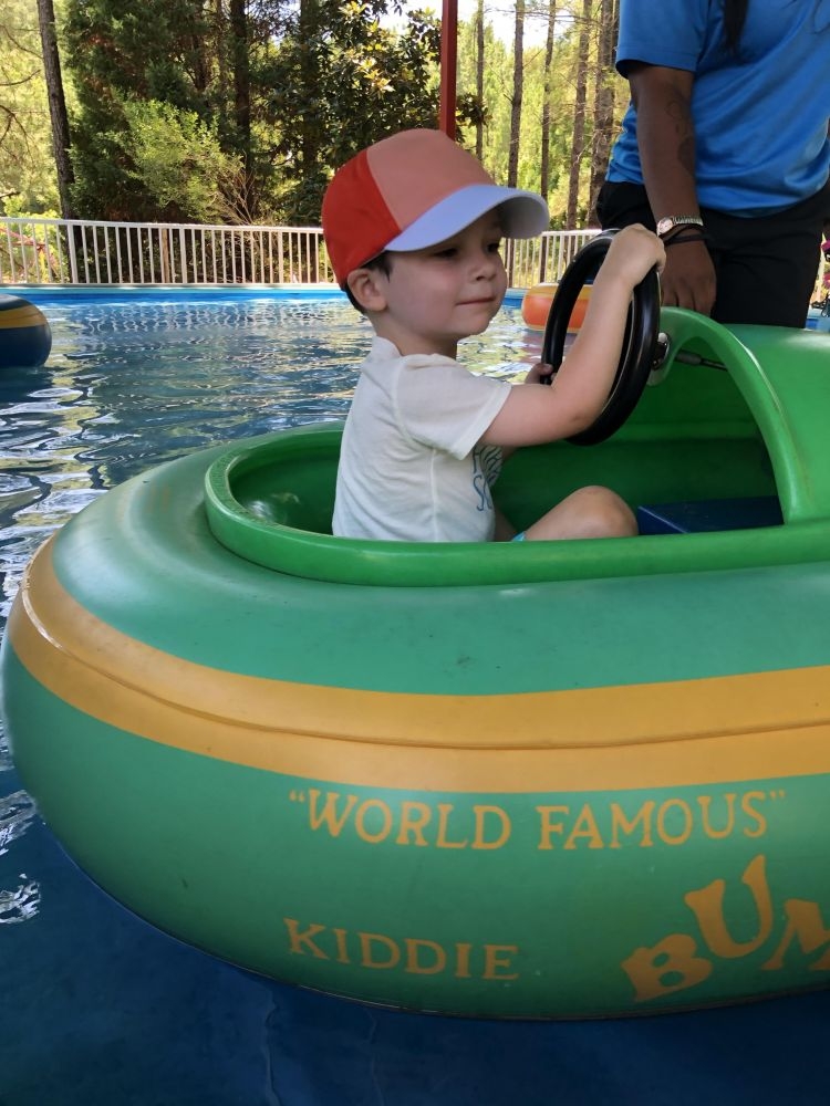 letter to my 4 Year Old // mylifewellloved.com Leyton in bumper boats